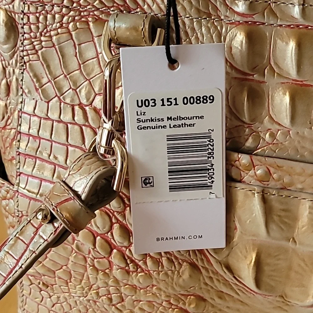 NWT Brahmin Liz Sunkiss Melbourne Genuine Leather Backpack